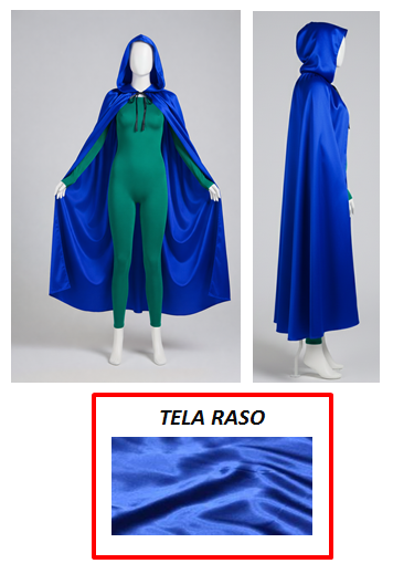 Capa Larga de tela Raso varios colores largo a eleccion en centimetros