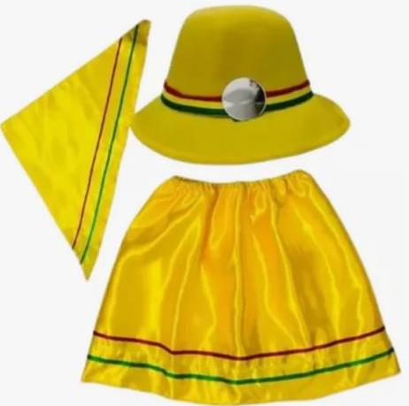 Traje Nortino Niña Varios Colores en tela de Raso