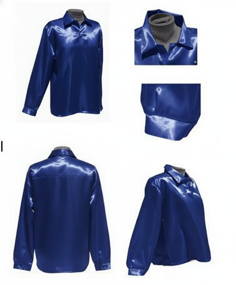 Camisas, Blusas en tela de Raso unisex sin botones Adulto