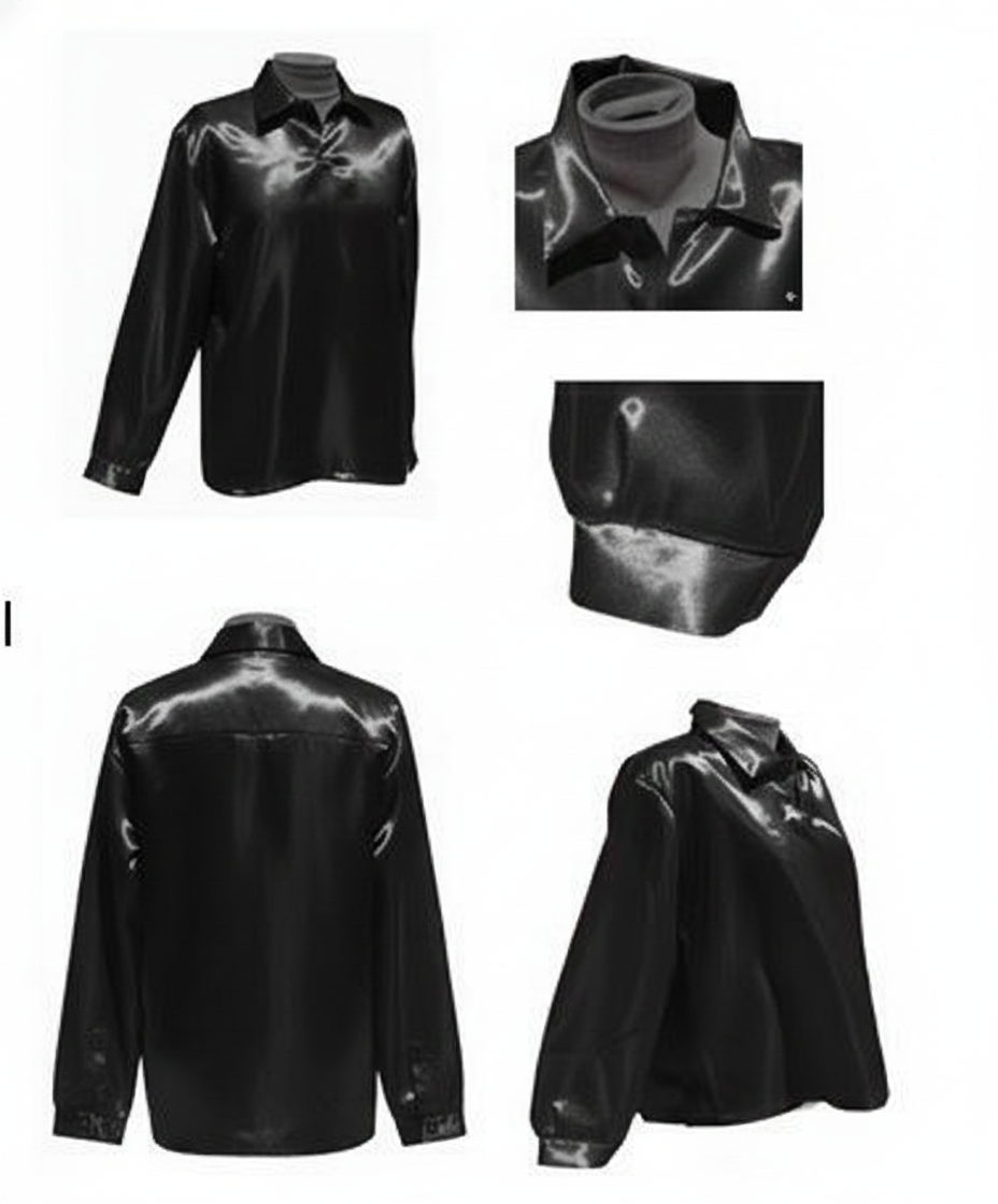 Camisas, Blusas en tela de Raso unisex sin botones Adulto